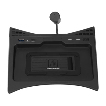 1 бр. Автомобилното безжично зарядно устройство QI за телефон, държач за бързо зареждане, Черно ABS за Nissan X-Trail 2014-2020, 15 W