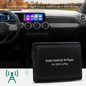 Безжична автомобилен мултимедиен плеър Carplay Ai Box Android 10.0 новата версия 4 + 64G Безжичен Android Box аудионавигации
