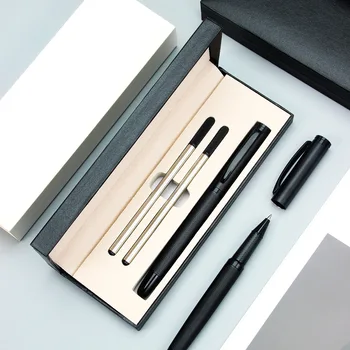 1 Комплект луксозни метални химикалки за зареждане с гориво и комбинирани с химикалки в кутия за бизнес писма за Офис консумативи, Подарък с индивидуално лого