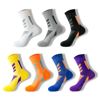 1 чифт найлонови диша чорапи за бягане, Мъжки и Женски професионални спортни чорапи, абсорбиращи потта, за спорт на открито, фитнес, Баскетбол, Чорапи