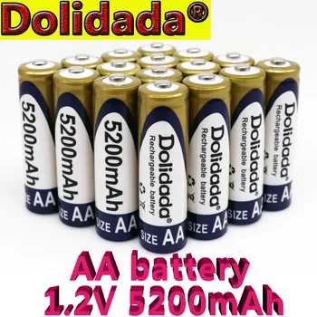 100% d ' origine 1.2 V AA batterie 5200mAh Ni-MH aa Rechargeables Batterie Pour Jouets Caméra Micro