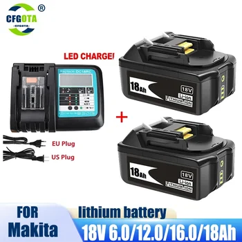 100% Акумулаторна Батерия BL1860 18 V 18000mAh Литиево-йонна за Makita 18v Батерия BL1840 BL1850 BL1830 BL1860B LXT 400 + Зарядно устройство