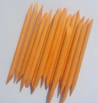 100 бр. x 75 мм, дизайн на нокти оранжев цвят, пръчка на портокал дърво, тласкач за отстраняване на кожичките, оформяне на маникюр + Безплатна доставка