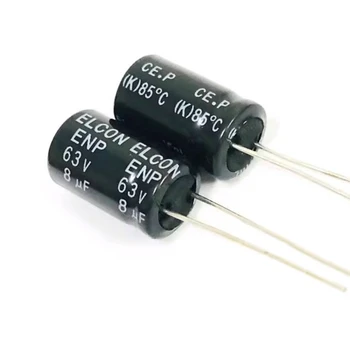 10ШТ оригинален неполярный електролитни кондензатори с отделяне на звукови честоти NP 63v 8uf 10x16 мм