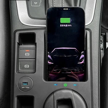 15 Вата Автомобилното безжично зарядно устройство за телефона, бързо зарядно устройство зарядно устройство ще захранване на панела на притежателя на телефона за Audi Q3 2019 2020 2021 2022