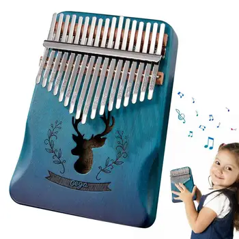 17 Клавишное Мини-пиано за палеца Калимба Дърво, Метал, Малък музикален инструмент, медальон, подарък за възрастни и деца, учещи за начинаещи