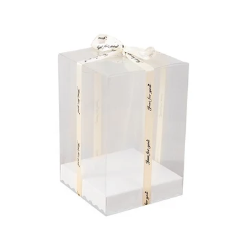 1БР Прозрачна Опаковка За Свещи Подарък Кутия PVC Прозрачна Ароматерапия Гипсови Кутии Подарък Чанта за Носене на Притежателя на Сватба Парти Сувенири Доставка