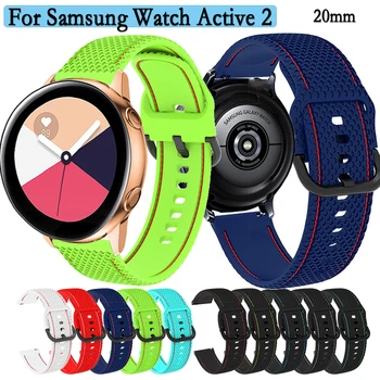 20 мм Простроченный каишка за Samsung Galaxy Watch 3 41 мм| активни гривна 3/2/1 | За Samsung Galaxy Sport Gear