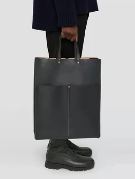 2023 нишевый марка дизайнерски дамски чанти-тоут голям капацитет, дамска чанта, кожена чанта през рамо