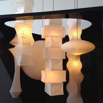 2023 Новата лампа от оризова хартия Janpanese Akari, модерен окачен лампа Noguchi Йонг, ъглов дизайнерски лампа за дневна, спалня, високо качество