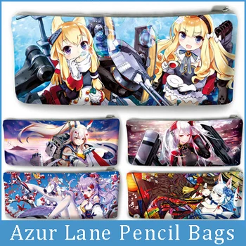 21 см X 9 см Пеналы Azur Lane, чанти, програма за аниме момичета, модерен ученически пособия за съхранение на канцеларски материали Kawaii Occlusion Scratch
