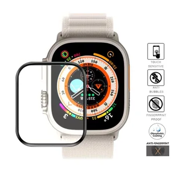 3 бр./лот Защитно Фолио За Apple Watch Ultra 49MM Series 8 7 45 41 mm SmartWatch Прозрачна 3D Защитно Фолио За Екрана с Пълно Покриване на