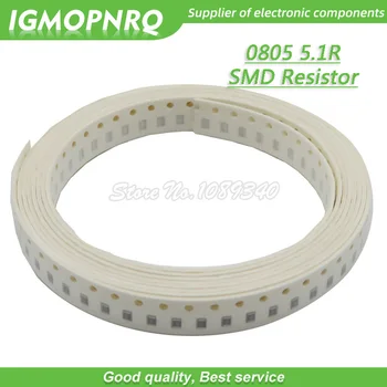 300шт 0805 SMD резистор 5.1 Ω Чип-резистор 1/8 W 5.1 R 5R1 Ти 0805-5.1 R