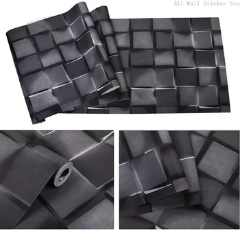 3D абстрактни черно-бяло каре 3D тапети минималистичная хол фон за телевизор тапети за стените на магазин за дрехи