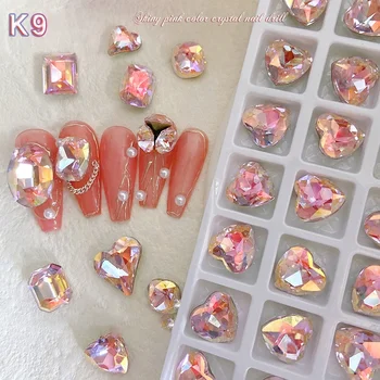 3шт K9 Кристали за нокти, блестящи кристални бижута, Скъпоценни камъни, Грим, Диамантени ръба, Аксесоари за дизайн на ноктите, кристали