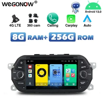 4G SIM Безжичен Carplay Auto Android 13,0 8G + 256G Кола DVD плейър DSP GPS карта RDS Радио, wifi, Bluetooth За Fiat EGEA 2015-2018