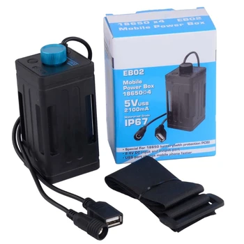 4x18650 8.4 По Калъф за батерията-Водоустойчив калъф за дома Кутия за съхранение на акумулаторни батерии със зарядно устройство dc / USB за велосипед LED