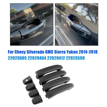 4шт Външни Дръжки на Вратите Прибиращият се Капак 22923605 22929412 за Chevy Silverado GMC Sierra Yukon 2014-2018 22929464