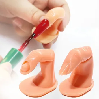 5 бр. Професионална пластмасов модел за практикуване на нийл арт, пластмасов носи етикет за услугата ръка за демонстрация на инструменти за маникюр с UV гел