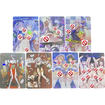 7 Модели и Сам Аниме За Момичета Щампована Флаш Карта Single Card Genshin Ganyu Azur Lane IJN Taiho Подарък Играчки, Колекция от аниме игри с Карти