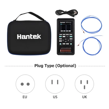 8-канален Рекордер Температурни данни Hantek HTM208B Акумулаторна батерия Устройство за записване на температурата 2,8-инчов LCD дигитален Тестер
