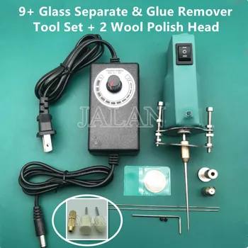 9 + Инструменти За Премахване на Лепило ЗЗД От Стъкло За LCD Екрана на Мобилен Телефон ЗЗД Film Clearing Tool Електрическа Машина За Почистване на Лепило