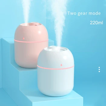 ABS Water drop 220 МЛ Малки Овлажнители на Въздуха за дома с 1 M USB 6-10 Ч Распылительный Aroma Diffuser Essential Mist Maker Цветна светлина