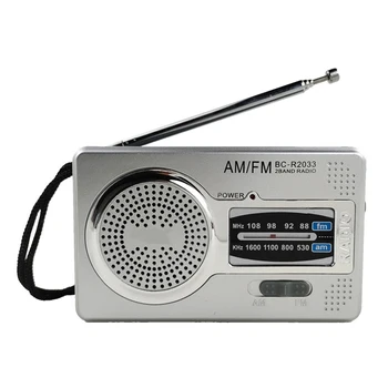 AM FM Джобен Радиоплеер двойна лента Hi-Fi Мини Elder Радио Музикален Плейър, захранван С Батерии Elder Radio 3.5мм Жак Вграден Говорител