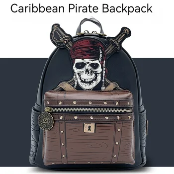 Cartoony творчески раница Disney Pirates Of The Caribbean Mini Q Edition, студентски, училищни чанти, ежедневни модни Коледни подаръци