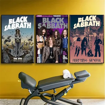 D-BlackSabbath-S Band Платно Плакат Крафт Клуб Бар Хартия Ретро Постер Стенни Художествена Живопис Спалня, Кабинет Етикети