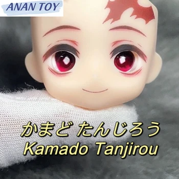 Demon Slayer KamadoTanjirou Ob11 Face GSC YMY, Лицеви панели с отворени очи, аксесоари за кукли в аниме игри ръчно изработени, cosplay, аксесоари за кукли
