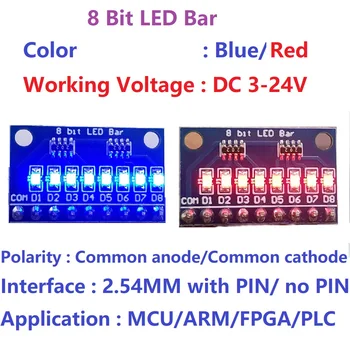 DM41B08 3,3 5 В 8-битов син/червен модул led индикатор с общ анод/катод Сам Kit