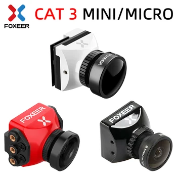 Foxeer Cat 3 Micro Mini FPV камера с ниска латентност и ниско ниво на шум 1200TVL 0,00001 Апартамент FPV Нощен помещение 2,1 мм PAL/NTSC за радиоуправляемого автомобил на дрона