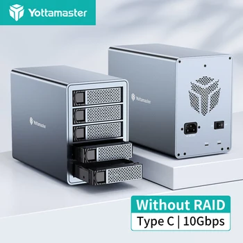 [FS5C3] Yottamaster 10 Gbit / s, 5-слотный корпуса на твърдия диск USB C с ромашковой веригата Тип C, Външната страна на корпуса на твърдия диск Поддържа 2,5 