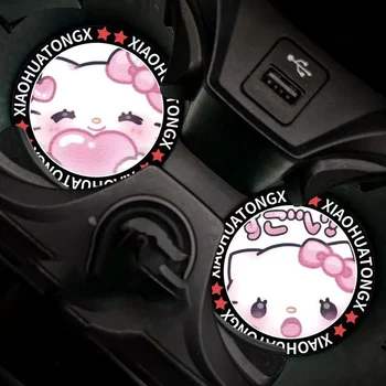 Kawaii Sanrioed Kuromi Кити Water Увеселителен Парк Нескользящий Мат Износоустойчива Cartoony Подложка За Съхранение На Автомобили Универсални Аксесоари За Украса