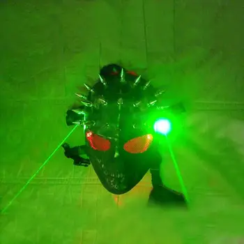 Led лазерна маска-череп, маска за сценичното шоу Future technology, светещ маска, Хелоуин, парти, Коледен костюм на Човека-спайк в стил стримпанк