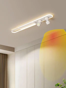 Led тавана лампа със скандинавски минималистичном стил се Използва за трапезария, спални, антре, коридор, Бял с регулируема яркост, украса на дома с дистанционно управление