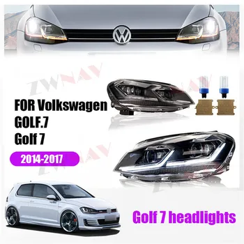 Led фаровете за Volkswagen Golf 7 2014 2015 2016 2017 Предния фенер светлини Висококачествен аксесоар за дооснащения в събирането на