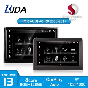 LJDA Android 13 Автомобилен Мултимедиен Плеър За AUDI A8 2008-2010 R8 2011-2017 Автомобилното Радио GPS Стерео Аудио DSP Безжичен Carplay