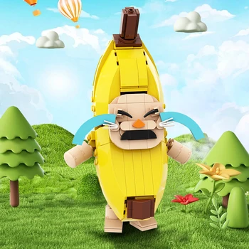 MOC Плачът Banana Cat Забавна игра Banana Cat Градивен елемент чудесна интересна играчка със собствените си ръце Блоковете Детски Подаръчен комплект за рожден ден за възрастни