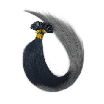 NNHAIR Нокти U Tip 100% Натрупване на Човешка Коса Remy Hair права Коса 16-22 инча 1 Г / С 27 цвята