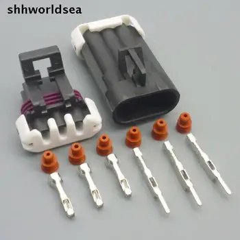 shhworldsea 1.5 мм 3pin 3way комплект мъжки женски конектор автоматичен окабеляването на 12129615 12129946