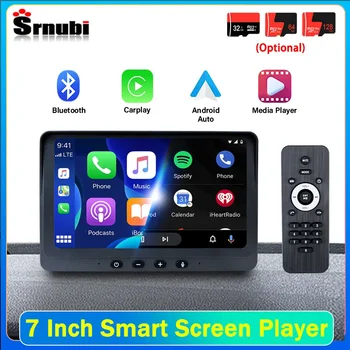Srnubi Универсален 7-инчов Авто радио, Мултимедиен плейър, Безжичен Carplay и Android Auto Bluetooth за Kia, Nissan, Toyota и Hyundai