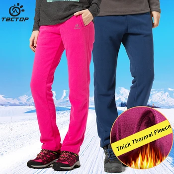 Tectop, есенно-зимни дебели флисовые панталони, спортни ветроупорен топли флисовые панталони, плюс мъжки дамски панталони за риболов