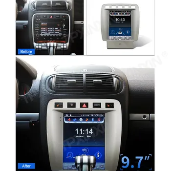 Tesla Style Android 10 4 + 64 GB Автомобилна GPS-навигация За Porsche Cayenne 2002-2009 Стерео Радио Мултимедиен Плеър Главното Устройство Записващо устройство