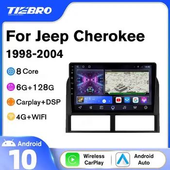 TIEBRO 2 Din Android 10,0 Автомагнитола За Jeep Grand Cherokee II WJ 1998-2004 GPS Навигация Стереоприемник DSP Авторадио IGO