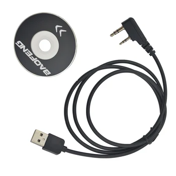 USB кабел за програмиране с компакт-диск за Baofeng UV-5R 82 888S UV-S9PLUS UV-13 16 17 21 Преносима радиостанция Pro Quansheng UV-K5 5R Plus
