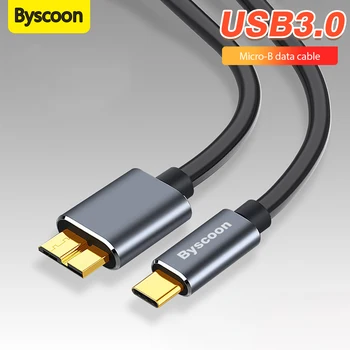 USB3.1 към Micro-B USB Кабел C 3.0 Type-C към Micro-B Конектор Кабел 5 Gbit/с Кабел За външен Хард диск За Компютър с Твърд диск