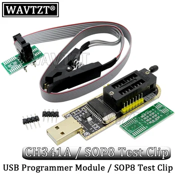 WAVTZT CH341A 24-25 Серия EEPROM, Flash на BIOS от USB Програмист Модул + SOIC8 SOP8 Тест Скоба За EEPROM 93CXX / 25CXX / 24CXX