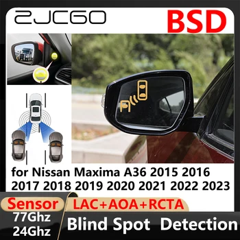 ZJCGO BSD Система за Откриване на Слепи зони При Смяна на платното на движение с помощта на Система за Предупреждение за паркиране и Шофиране за Nissan Maxima A36 2015 ~ 2023